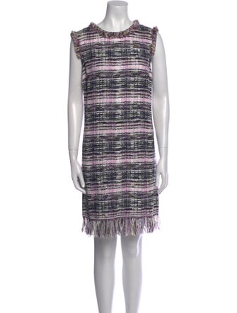 St. John Printed Crew Neck Tunic