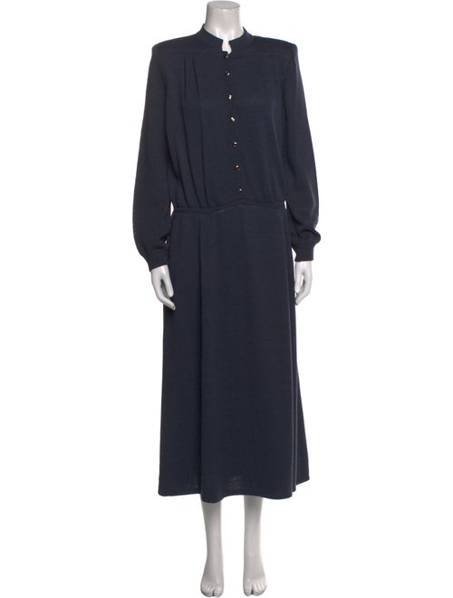 St. John Mock Neck Midi Length Dress