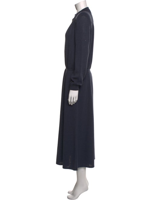 St. John Mock Neck Midi Length Dress