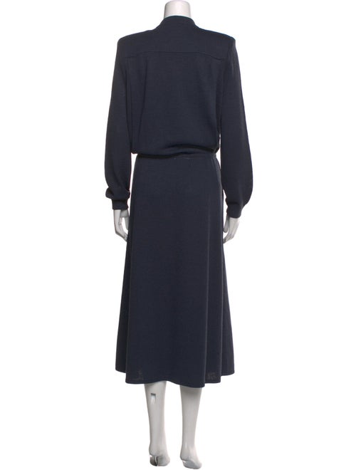 St. John Mock Neck Midi Length Dress