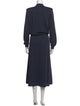St. John Mock Neck Midi Length Dress