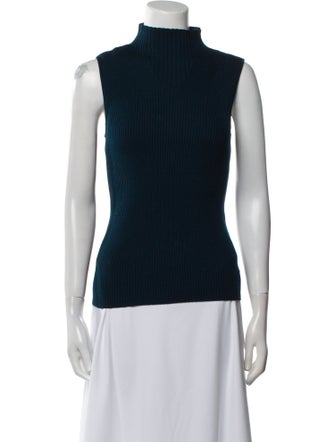 St. John Wool Mock Neck Sweater