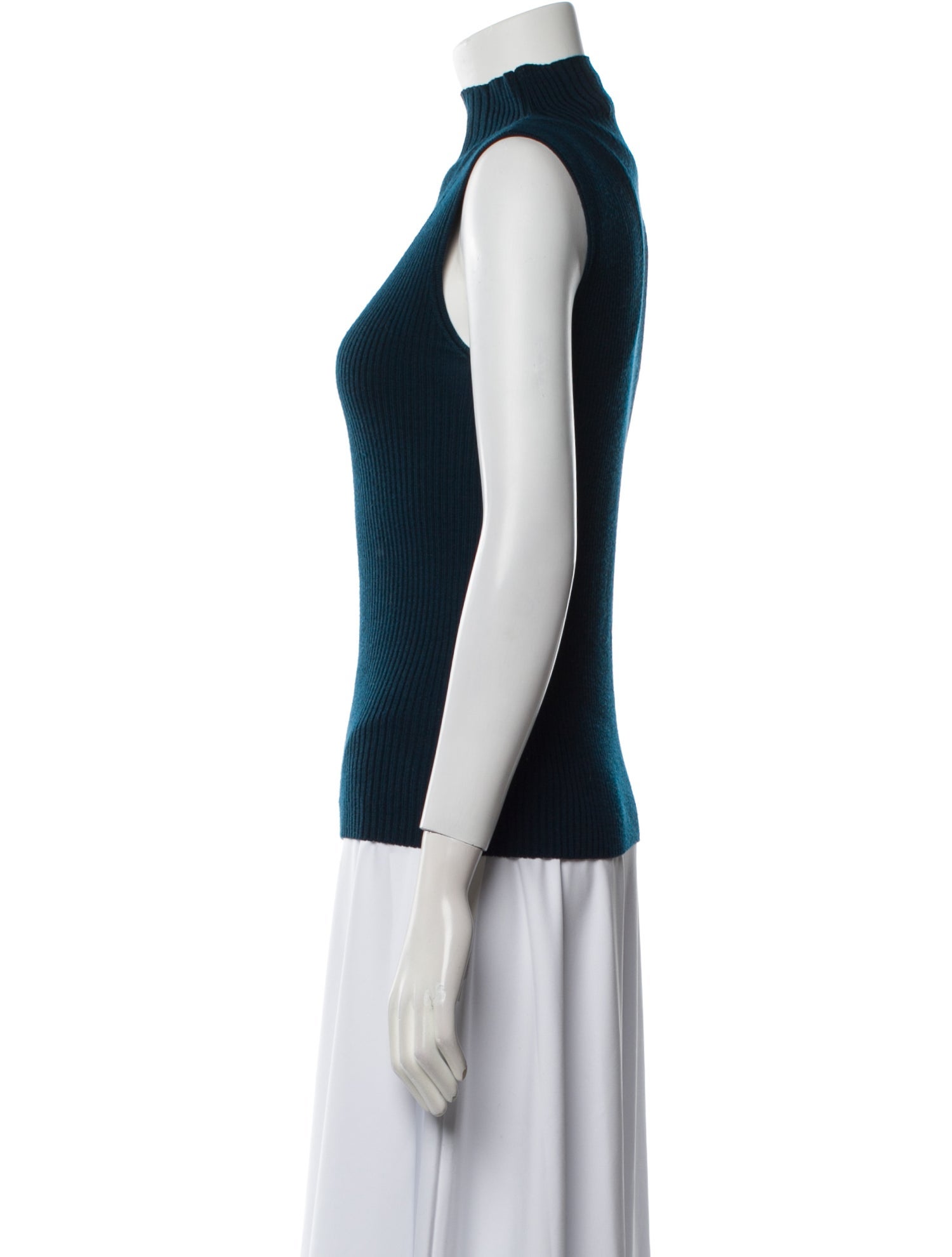 St. John Wool Mock Neck Sweater