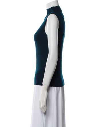 St. John Wool Mock Neck Sweater