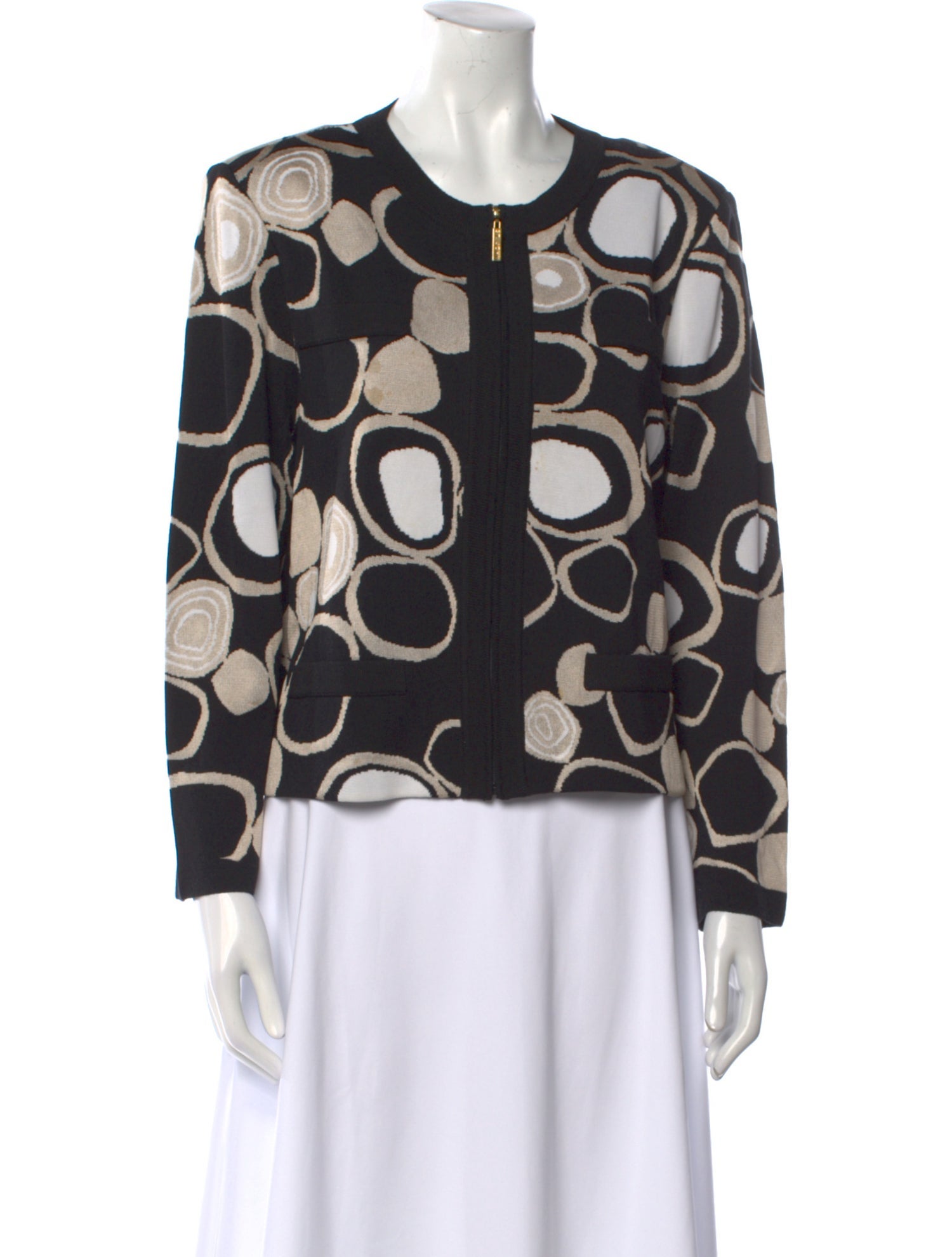 St. John Printed Crew Neck Sweatshirt