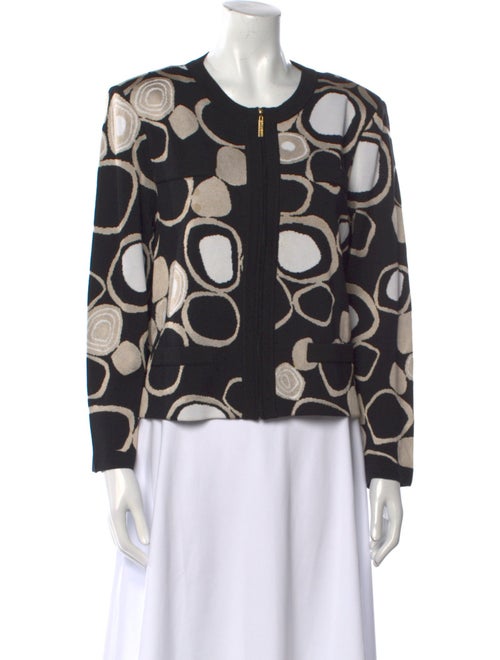 St. John Printed Crew Neck Sweatshirt