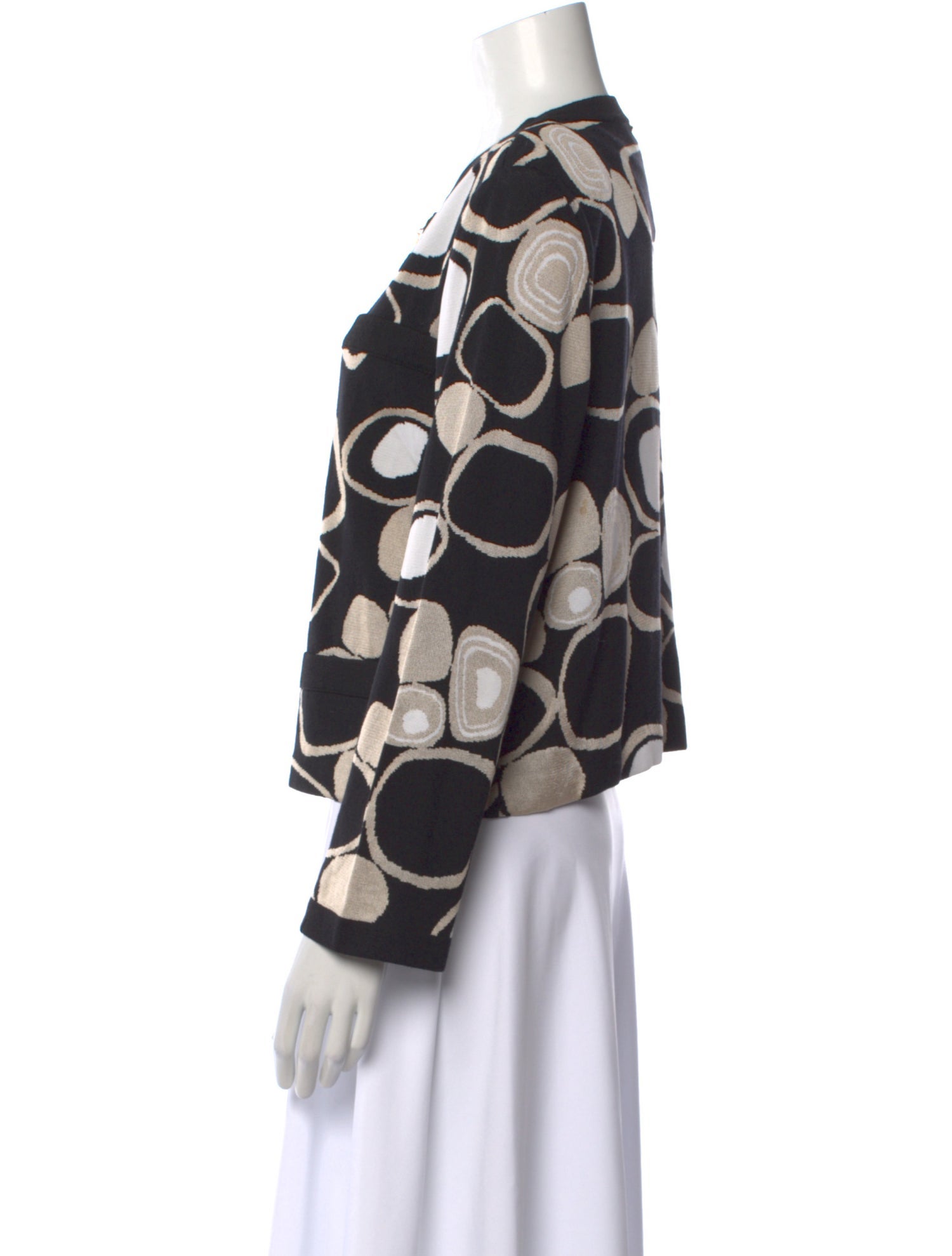 St. John Printed Crew Neck Sweatshirt