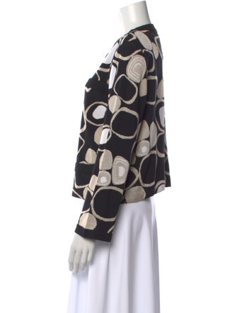 St. John Printed Crew Neck Sweatshirt