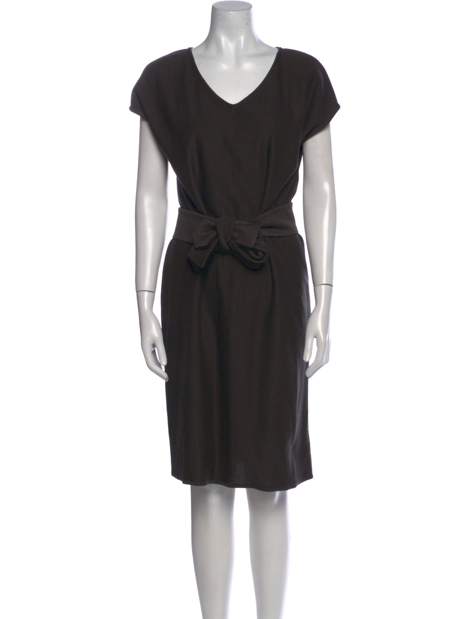 St. John V-Neck Knee-Length Dress