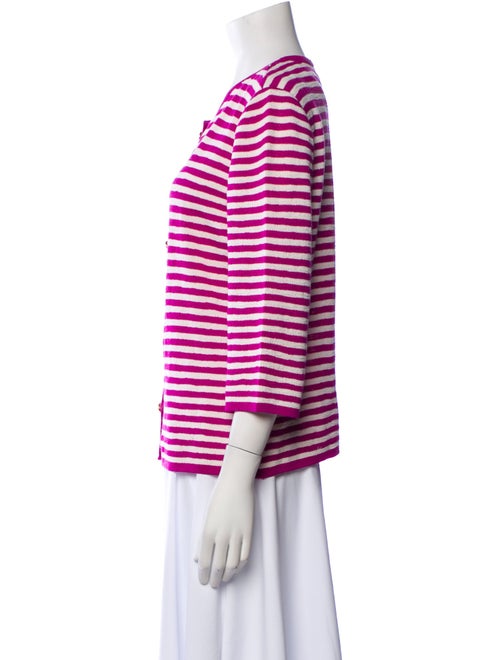 St. John Striped Crew Neck Sweater