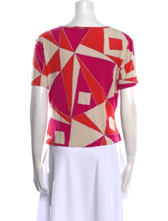 St. John Printed V-Neck T-Shirt