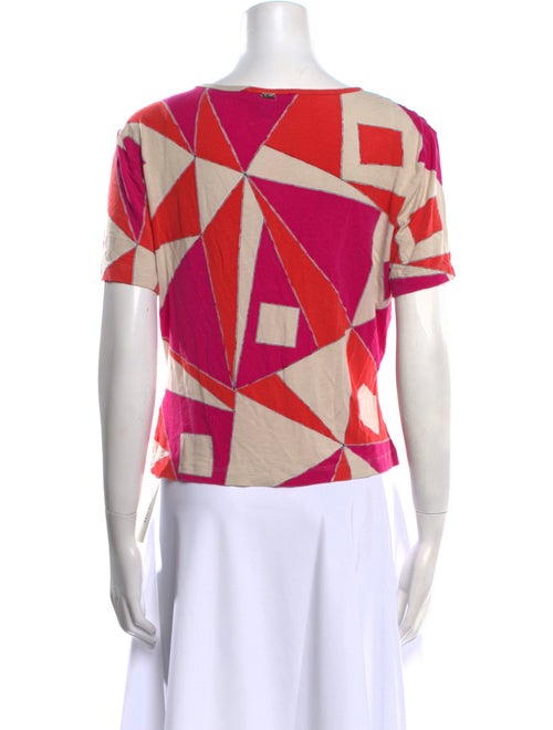 St. John Printed V-Neck T-Shirt