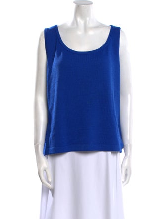 St. John Wool Scoop Neck Top