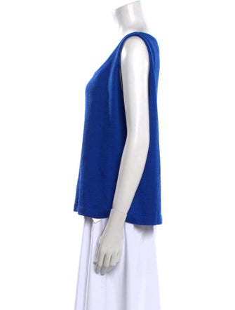St. John Wool Scoop Neck Top