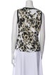 St. John Floral Print Scoop Neck Top