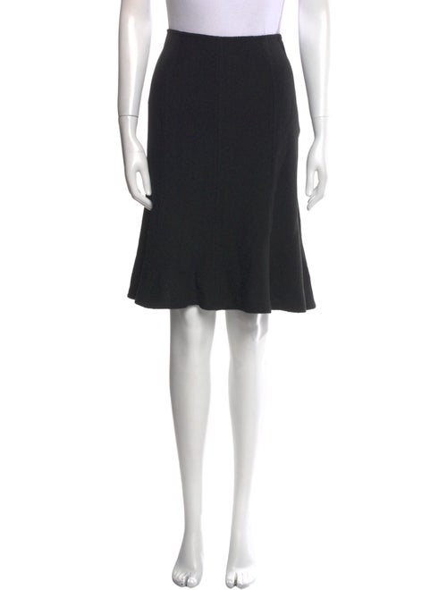 St. John Ruffle Embellishment Knee-Length Skirt