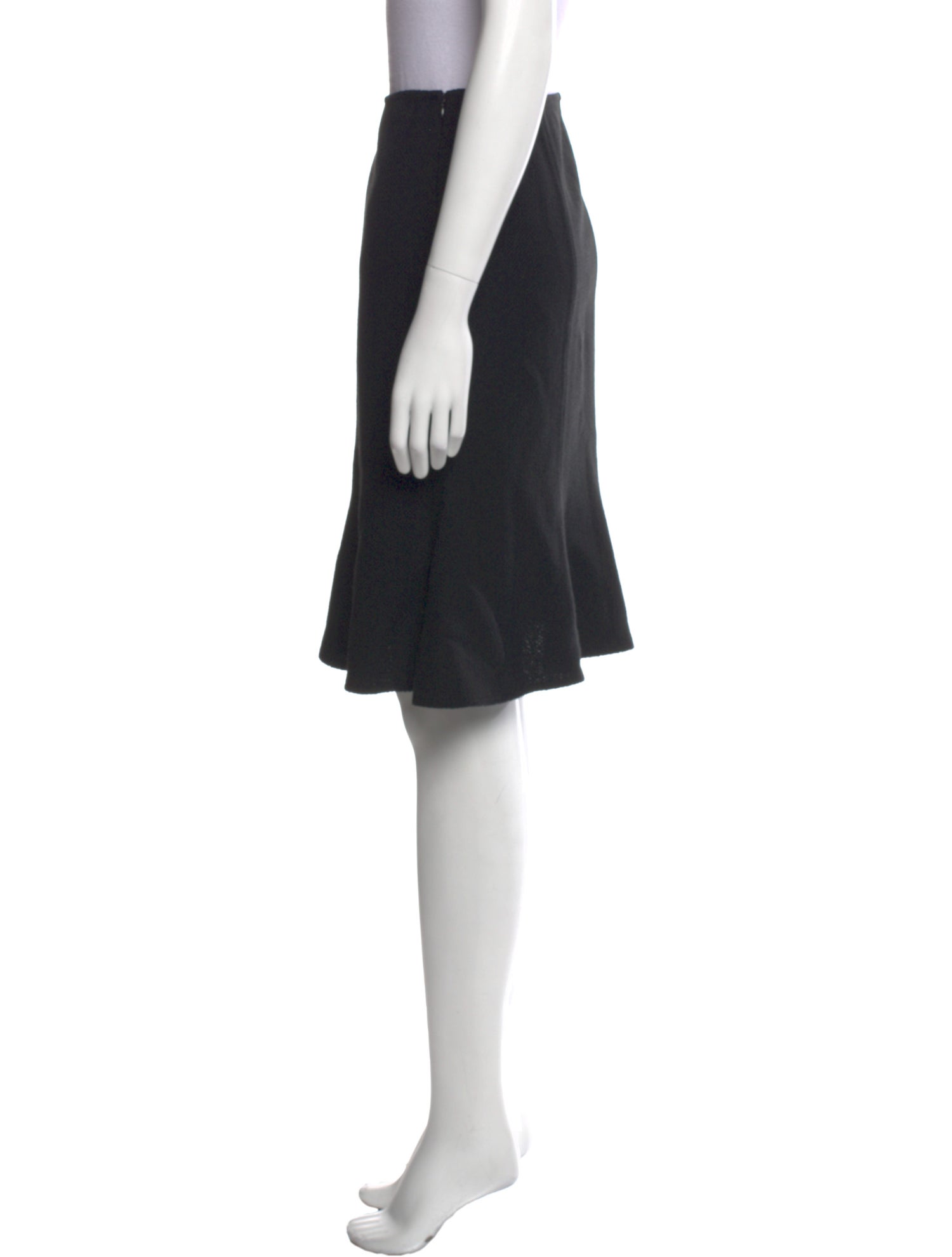 St. John Ruffle Embellishment Knee-Length Skirt