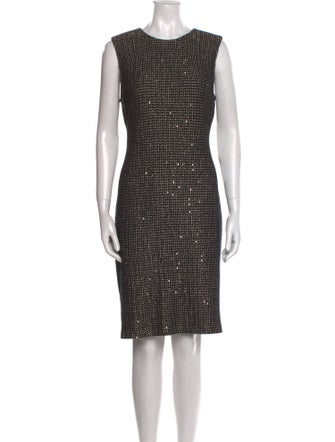 St. John Printed Knee-Length Dress