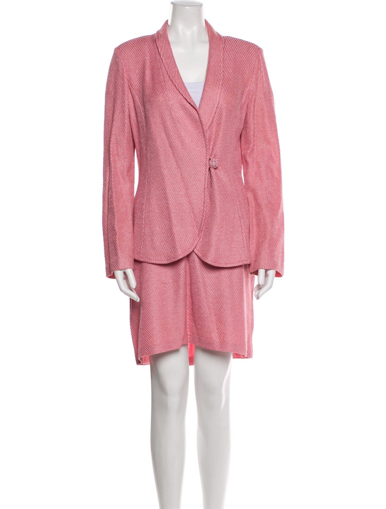 St. John Crystal Embellishments Skirt Set