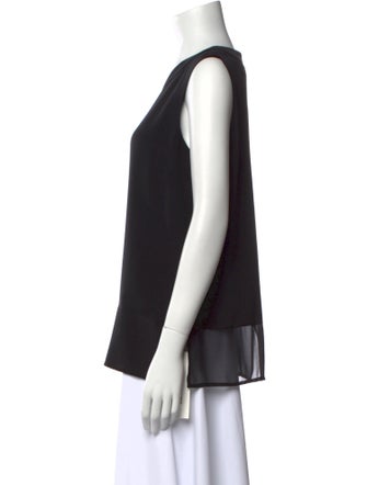 St. John Silk Crew Neck Top