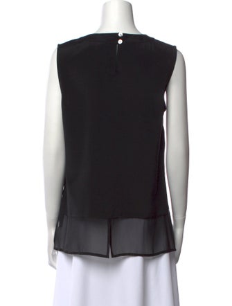 St. John Silk Crew Neck Top