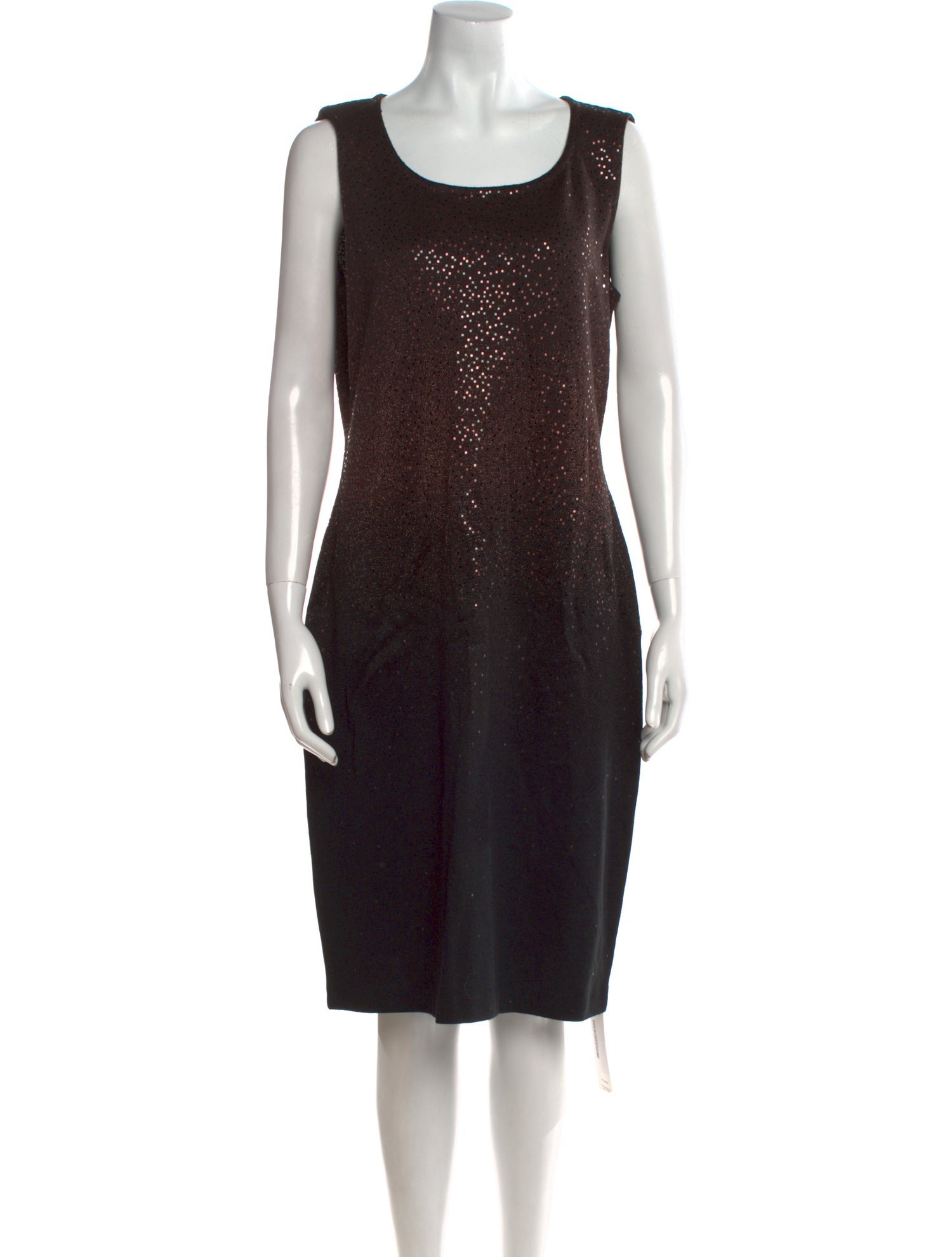 St. John Scoop Neck Knee-Length Dress