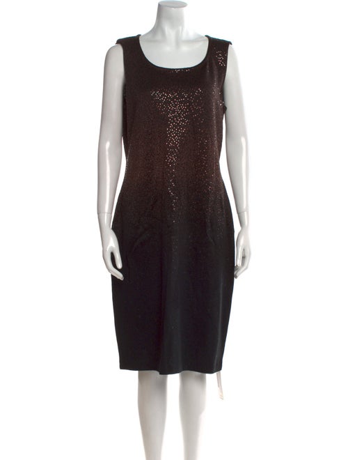 St. John Scoop Neck Knee-Length Dress