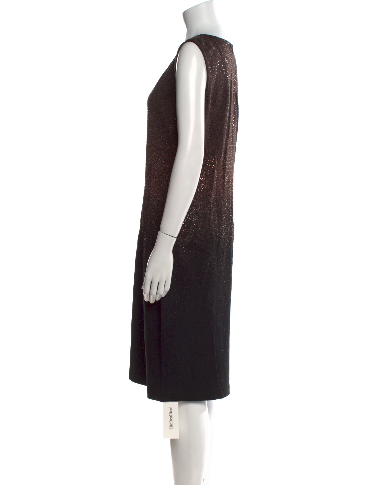St. John Scoop Neck Knee-Length Dress