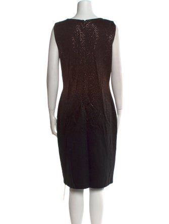 St. John Scoop Neck Knee-Length Dress