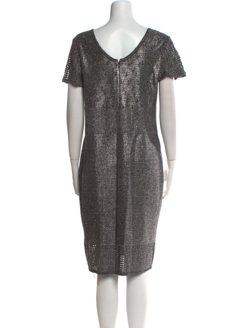 St. John Scoop Neck Knee-Length Dress