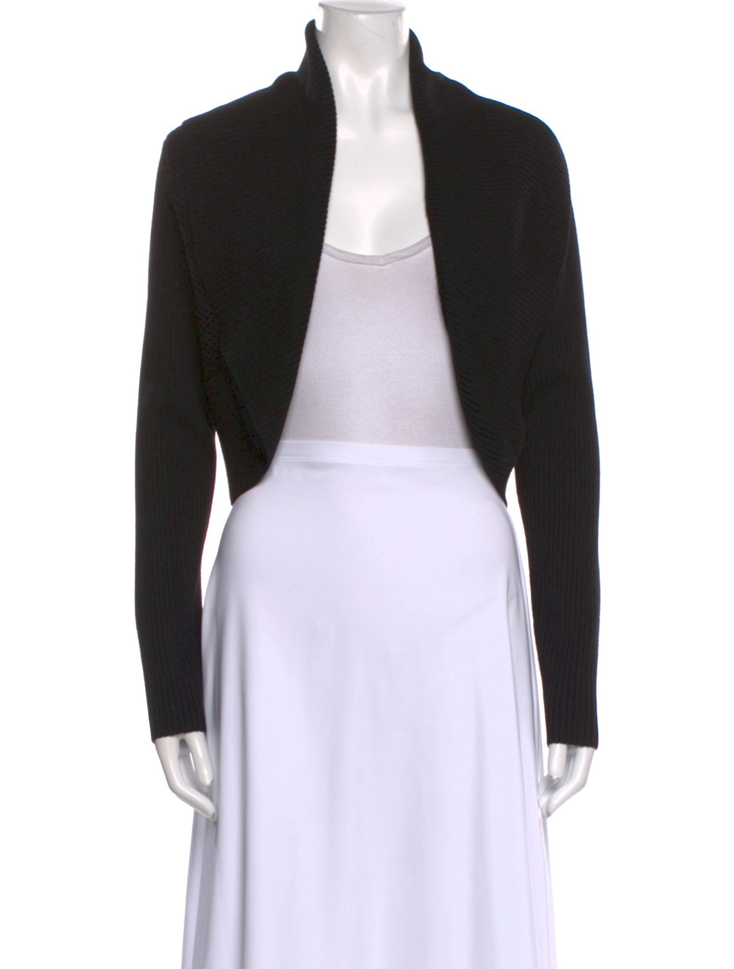 St. John Wool Open Front Sweater