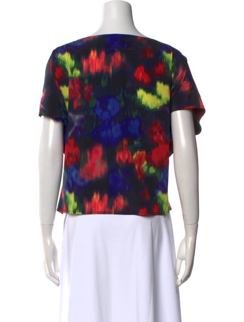 St. John Silk Printed T-Shirt