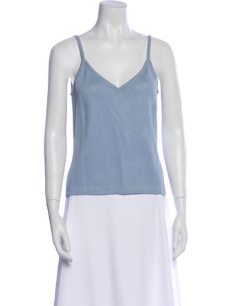 St. John V-Neck Sleeveless Top