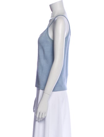 St. John V-Neck Sleeveless Top