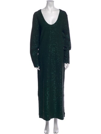 St. John Scoop Neck Long Dress