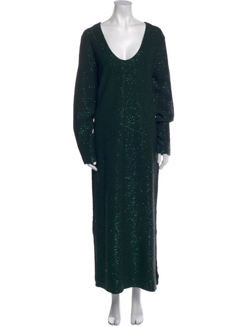 St. John Scoop Neck Long Dress