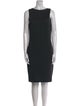 St. John Bateau Neckline Knee-Length Dress