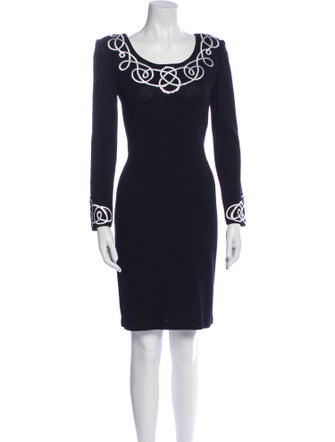St. John Wool Knee-Length Dress