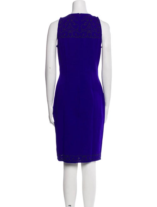 St. John Crew Neck Knee-Length Dress