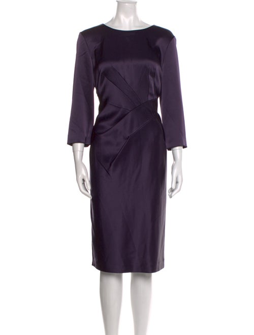 St. John Bateau Neckline Knee-Length Dress