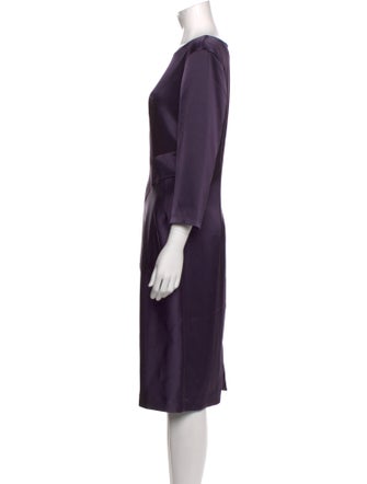 St. John Bateau Neckline Knee-Length Dress
