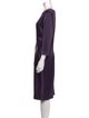 St. John Bateau Neckline Knee-Length Dress