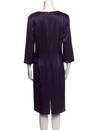 St. John Bateau Neckline Knee-Length Dress