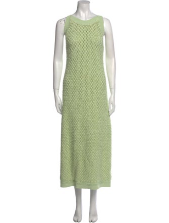 St. John Bateau Neckline Long Dress