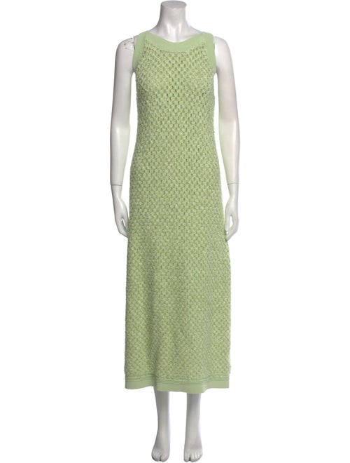 St. John Bateau Neckline Long Dress