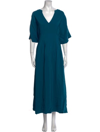 St. John V-Neck Long Dress