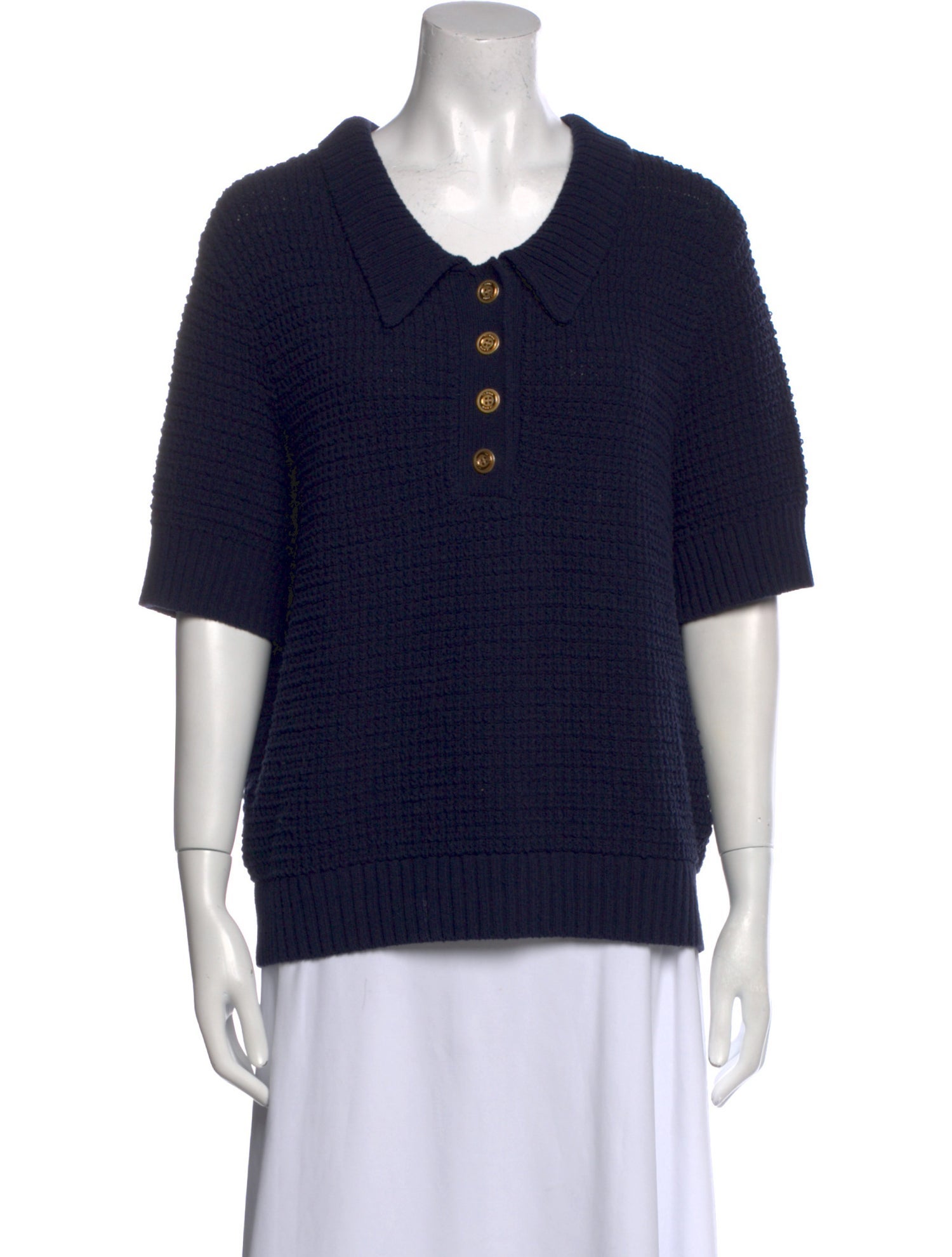 St. John V-Neck Short Sleeve Polo