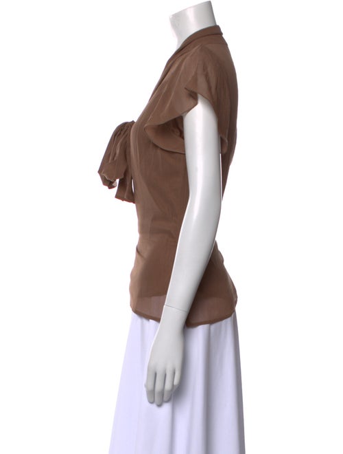 St. John Silk V-Neck Top