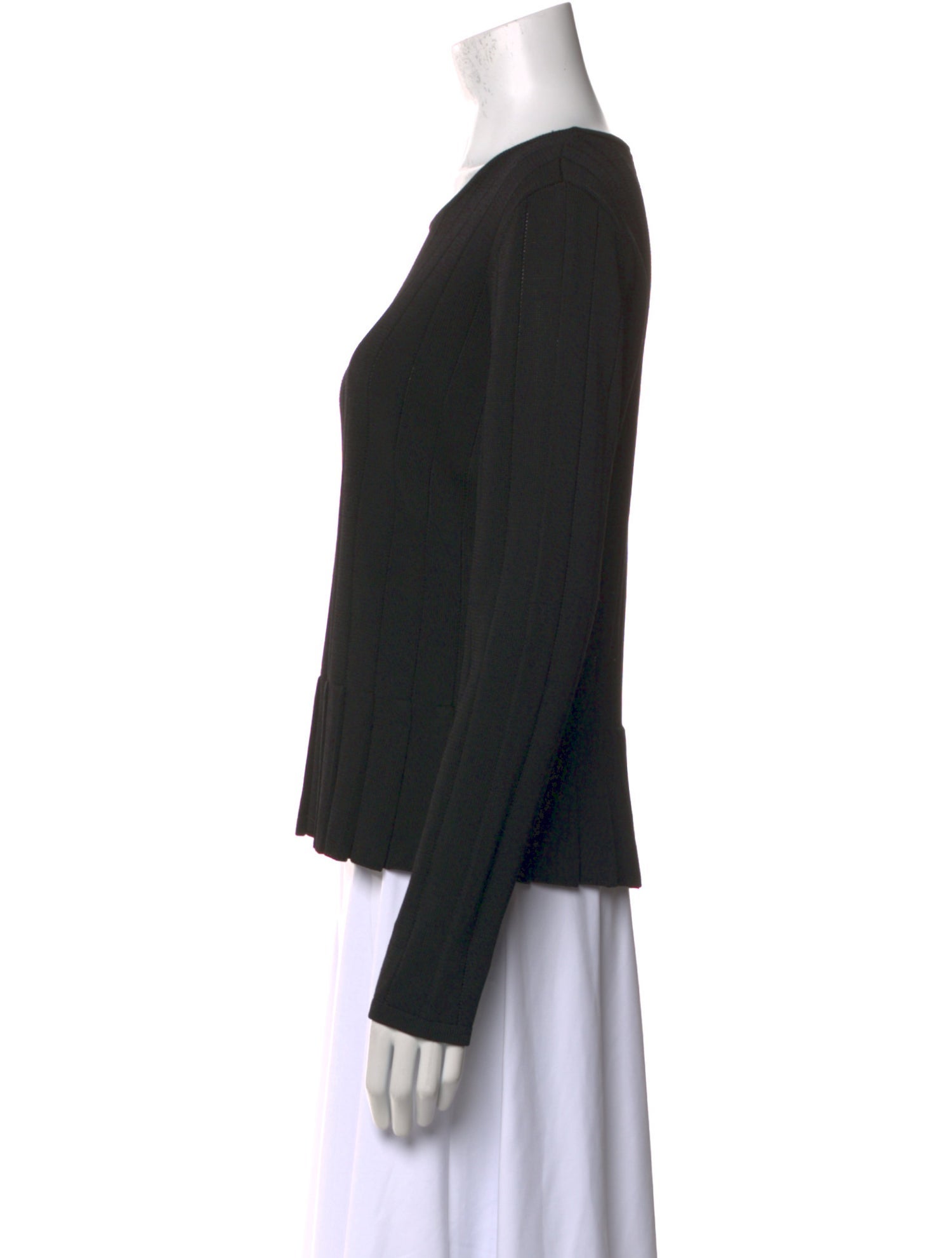 St. John Scoop Neck Long Sleeve Top