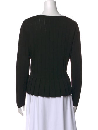 St. John Scoop Neck Long Sleeve Top